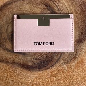 Tom Ford Limited Edition Baby Pink Card Holder with pocket mirror